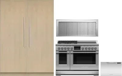 5 Piece Package Includes Refrigerator, Freezer, Range, Hood And Dishwasher